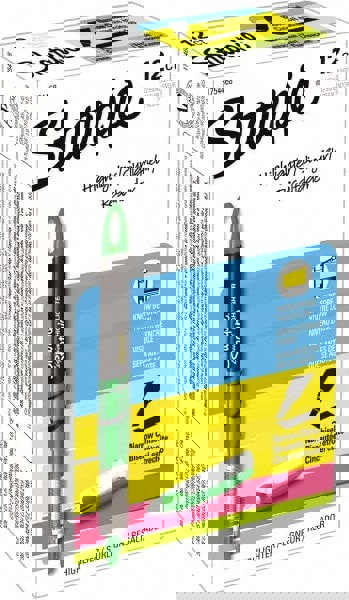 Liquid Pen Style Highlighters, Fluorescent Green Ink, Chisel Tip, Green/Black/Clear Barrel, Dozen